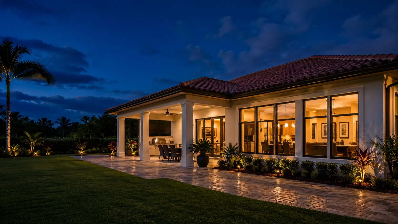 Impact-rated windows on a South Florida home