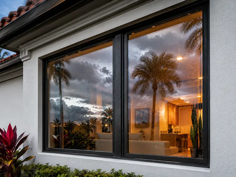 Impact-rated windows on a South Florida home